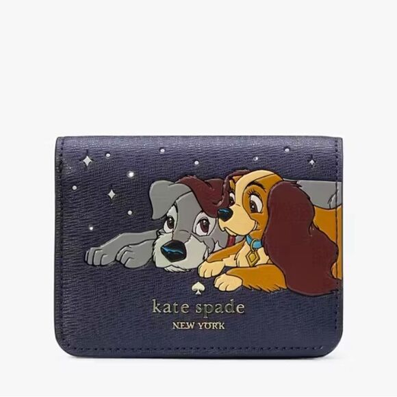 Disney X Kate Spade New York Lady And The Tramp Small Bifold Wallet Bag Purse - Picture 7 of 9